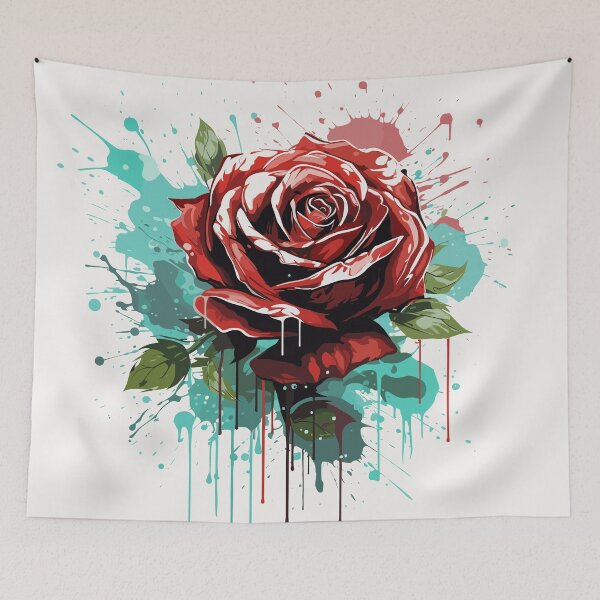 Item preview, Rose Rapture: A Concrete Poetry of Petals in Abstract Splatter designed and sold by TrendyArtInk.