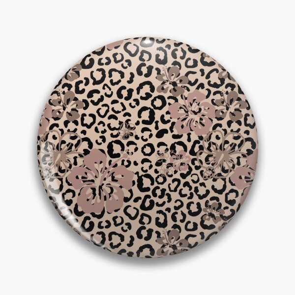 Item preview, Pretty in Brown Leopard Print Floral Repeated Pattern designed and sold by PearlMoonGrapes.