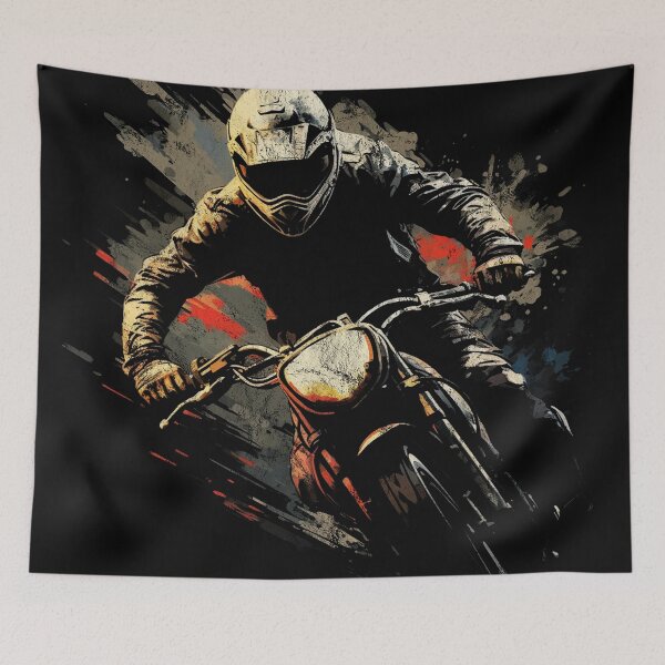 Item preview, Motocross Motorcycle Rider - Distressed Vintage Street Art Sport Lover designed and sold by GVRDesign.