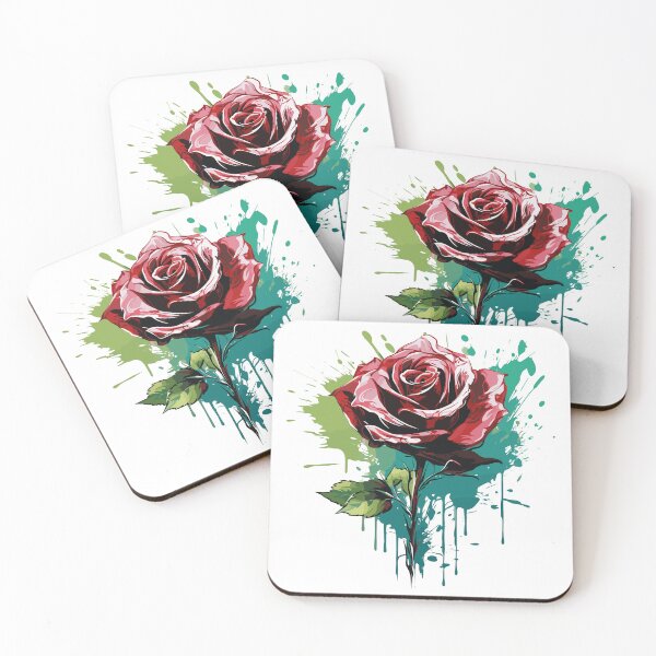 Item preview, Rose Rapture: A Concrete Poetry of Petals in Abstract Splatter designed and sold by TrendyArtInk.