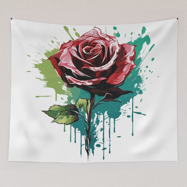 Item preview, Rose Rapture: A Concrete Poetry of Petals in Abstract Splatter designed and sold by TrendyArtInk.