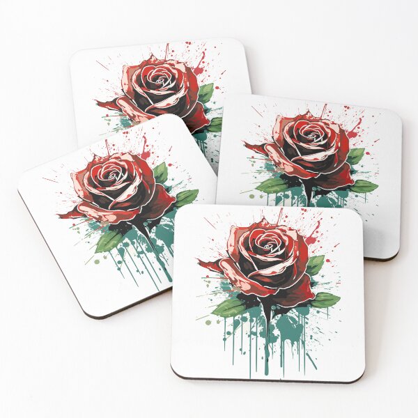 Item preview, Rose Rapture: A Concrete Poetry of Petals in Abstract Splatter designed and sold by TrendyArtInk.