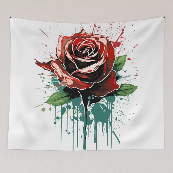 Item preview, Rose Rapture: A Concrete Poetry of Petals in Abstract Splatter designed and sold by TrendyArtInk.