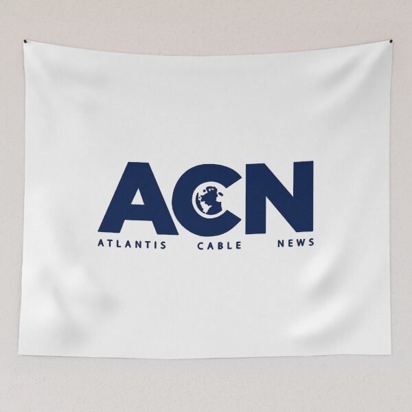 Item preview, ACN Atlantis Cable News Newsroom Logo Navy designed and sold by baranskini.