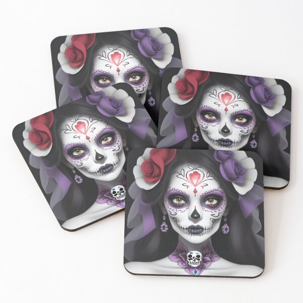 Item preview, Sugar Skull Day of the dead art - Cat eyes designed and sold by AnimeAero.