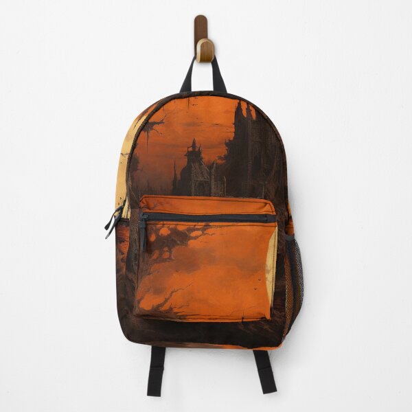 Item preview, Necropunk Castle" under the Deathcore Orange Moon designed and sold by FairX.
