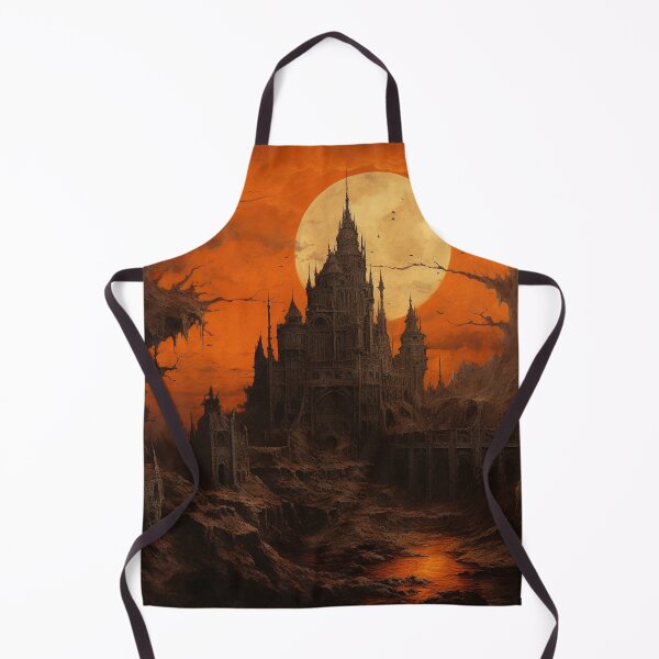 Item preview, Necropunk Castle" under the Deathcore Orange Moon designed and sold by FairX.