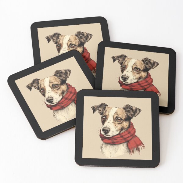 Item preview, Jack Russell Christmas Plaid Watercolor designed and sold by rafaeltto.