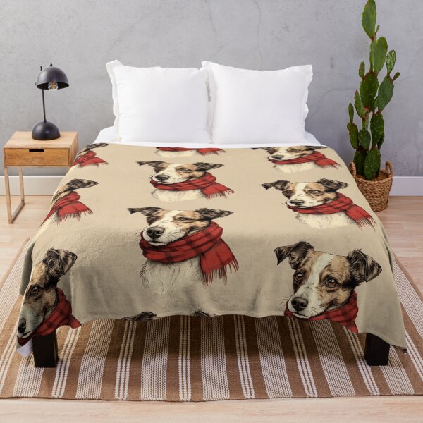 Item preview, Jack Russell Christmas Plaid Watercolor designed and sold by rafaeltto.
