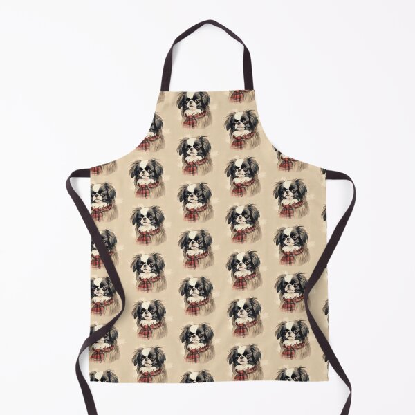Item preview, Japanese Chin Christmas Plaid Watercolor designed and sold by rafaeltto.