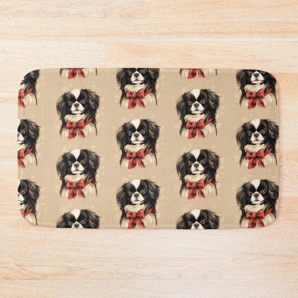 Item preview, Japanese Chin Christmas Plaid Watercolor designed and sold by rafaeltto.