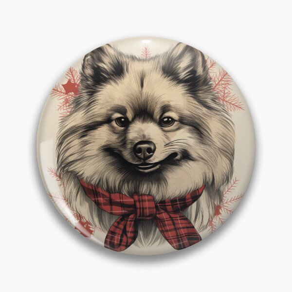 Item preview, Keeshond Christmas Plaid Watercolor designed and sold by rafaeltto.