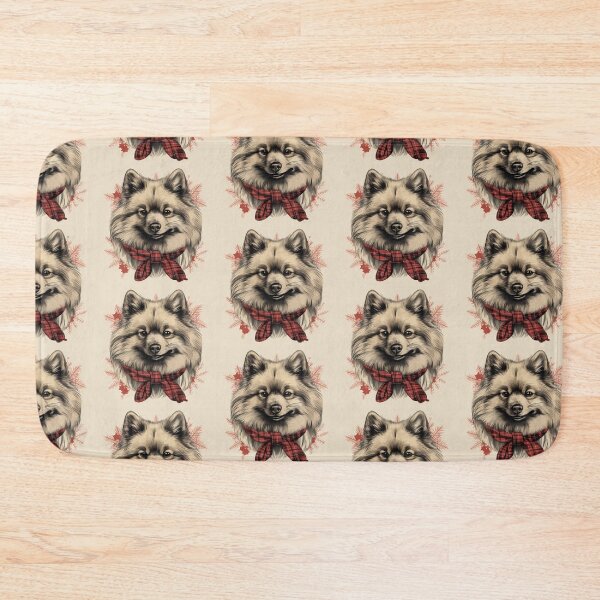 Item preview, Keeshond Christmas Plaid Watercolor designed and sold by rafaeltto.