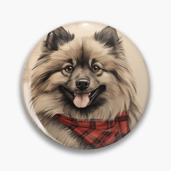Item preview, Keeshond Christmas Plaid Watercolor designed and sold by rafaeltto.
