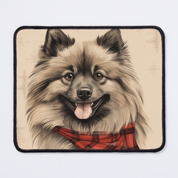 Item preview, Keeshond Christmas Plaid Watercolor designed and sold by rafaeltto.