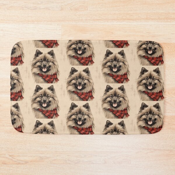 Item preview, Keeshond Christmas Plaid Watercolor designed and sold by rafaeltto.