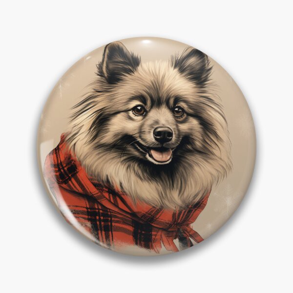 Item preview, Keeshond Christmas Plaid Watercolor designed and sold by rafaeltto.