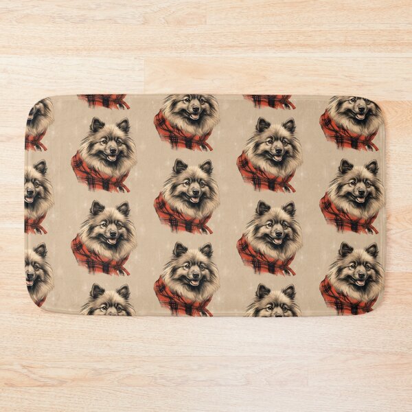 Item preview, Keeshond Christmas Plaid Watercolor designed and sold by rafaeltto.