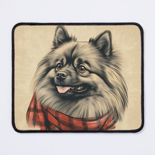 Item preview, Keeshond Christmas Plaid Watercolor designed and sold by rafaeltto.