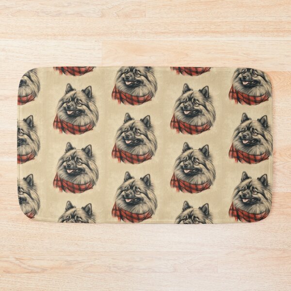 Item preview, Keeshond Christmas Plaid Watercolor designed and sold by rafaeltto.