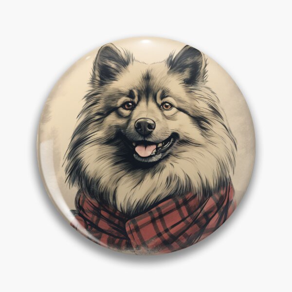 Item preview, Keeshond Christmas Plaid Watercolor designed and sold by rafaeltto.