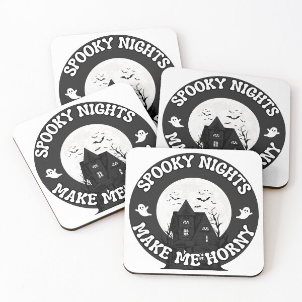 Item preview, Spooky Nights, Horny Nights Sticker designed and sold by RatherBeCoffee.