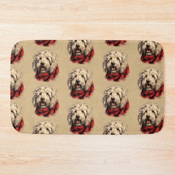 Item preview, Komondor Christmas Plaid Watercolor designed and sold by rafaeltto.
