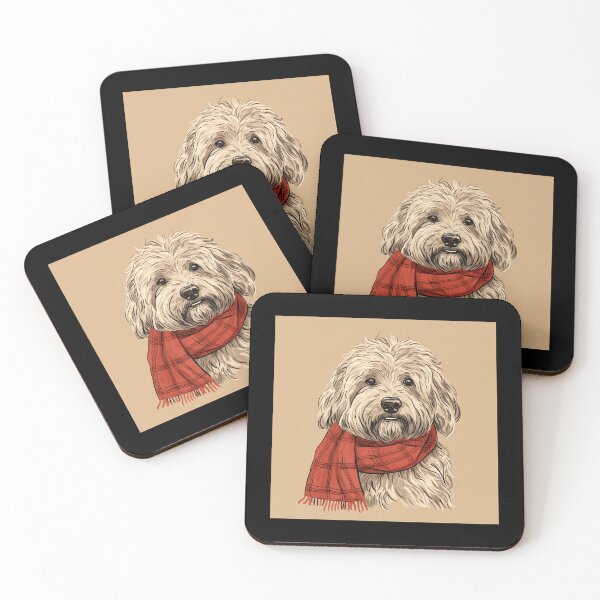 Item preview, Komondor Christmas Plaid Watercolor designed and sold by rafaeltto.