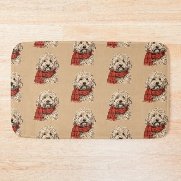 Item preview, Komondor Christmas Plaid Watercolor designed and sold by rafaeltto.