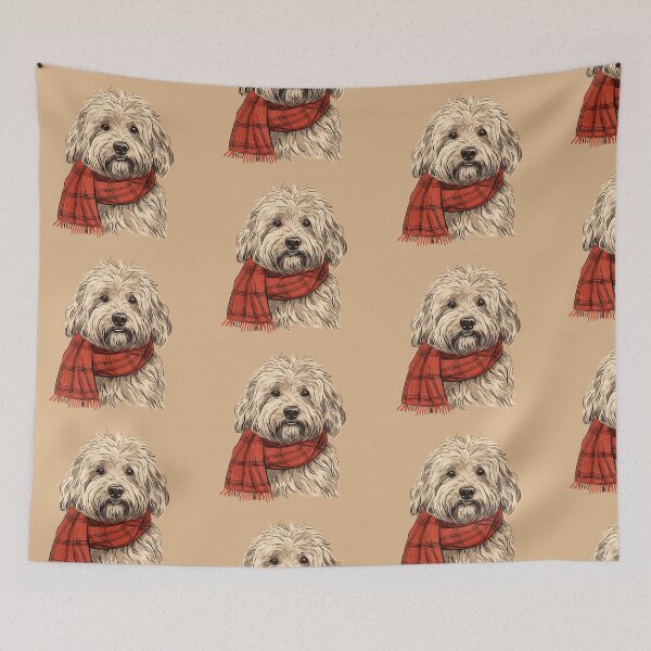 Item preview, Komondor Christmas Plaid Watercolor designed and sold by rafaeltto.