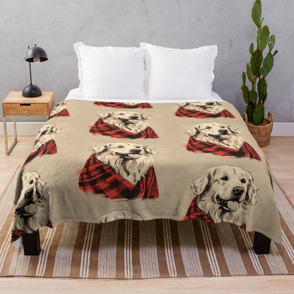 Item preview, Kuvasz Christmas Plaid Watercolor designed and sold by rafaeltto.