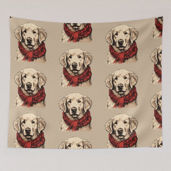 Item preview, Kuvasz Christmas Plaid Watercolor designed and sold by rafaeltto.
