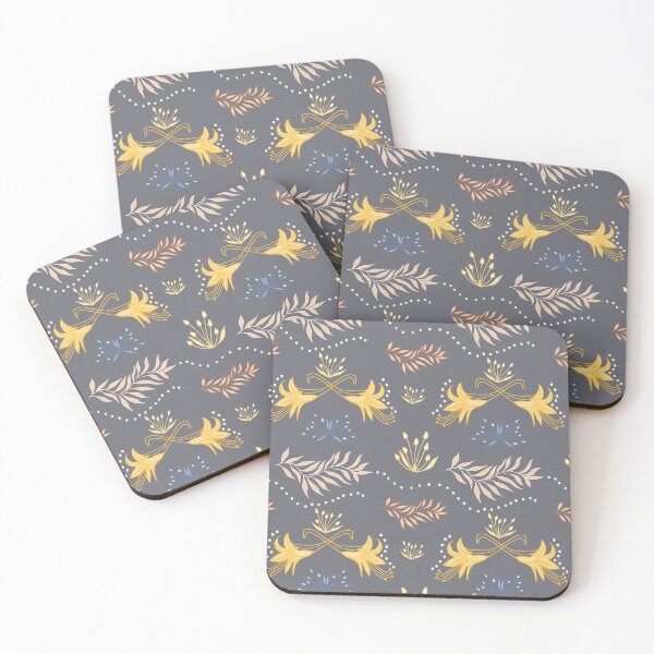 Item preview, Pretty lilies in grey and yellow designed and sold by SerahO.