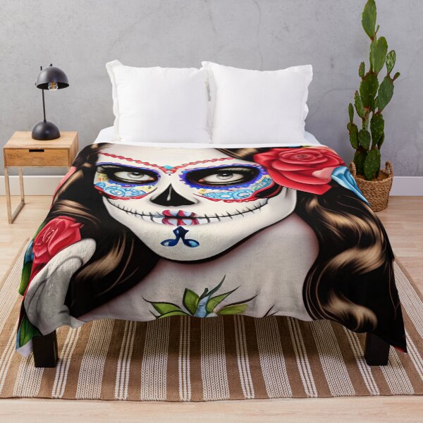 Item preview, Day of the dead - Colorful flower bed head designed and sold by AnimeAero.