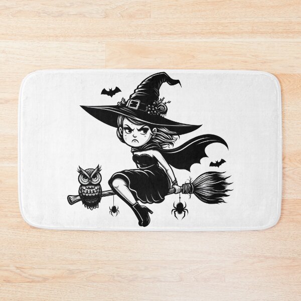 Item preview, Angry flying witch and her owl designed and sold by HcnDesigner.