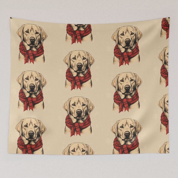 Item preview, Labrador Retriever Christmas Plaid Watercolor designed and sold by rafaeltto.