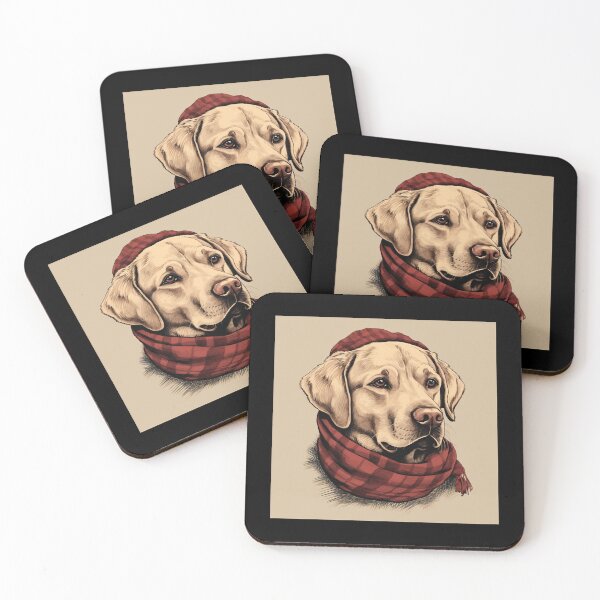 Item preview, Labrador Retriever Christmas Plaid Watercolor designed and sold by rafaeltto.