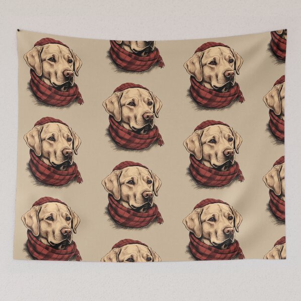 Item preview, Labrador Retriever Christmas Plaid Watercolor designed and sold by rafaeltto.