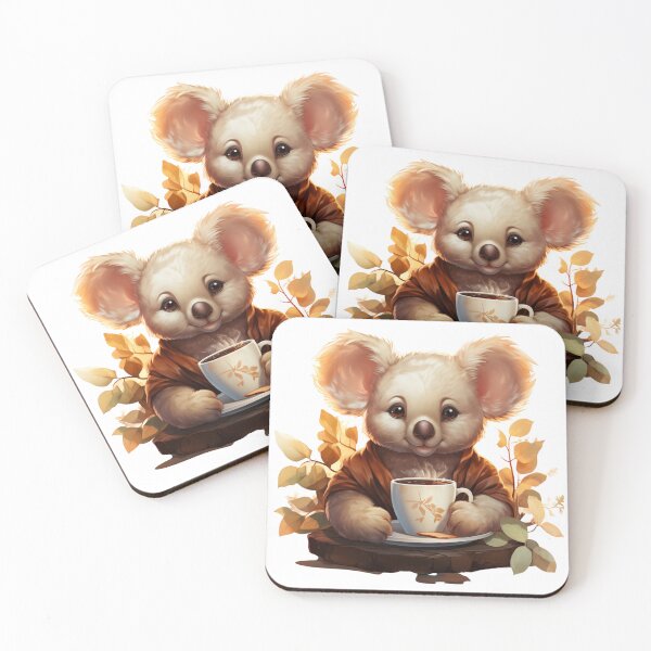 Item preview, Cute koala enjoying a coffee. designed and sold by AnimalArtZen.