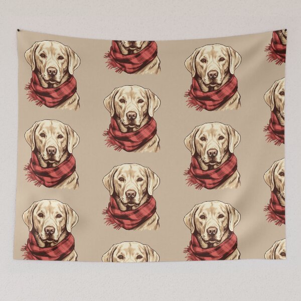 Item preview, Labrador Christmas Plaid Watercolor designed and sold by rafaeltto.