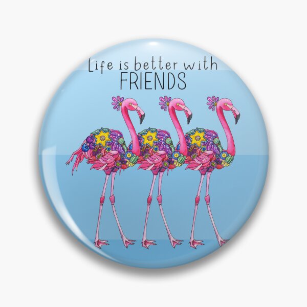 Item preview, Life is Better with Flamingo Friends designed and sold by ShelleyYlstArt.