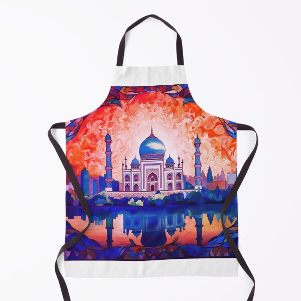 Item preview, The Taj Mahal, India, Orange, AI Generated Art - An Iconic Monument and Beautiful Tomb designed and sold by studioSharonKay.