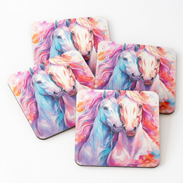 Item preview, Watercolor horses print designed and sold by PaperieJennifer.