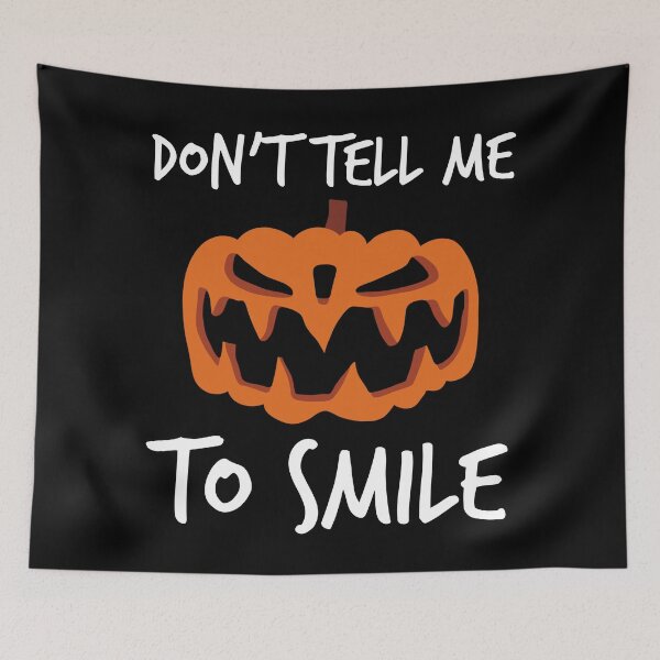 Item preview, Don't Tell Me To Smile Pumpkin designed and sold by kjanedesigns.