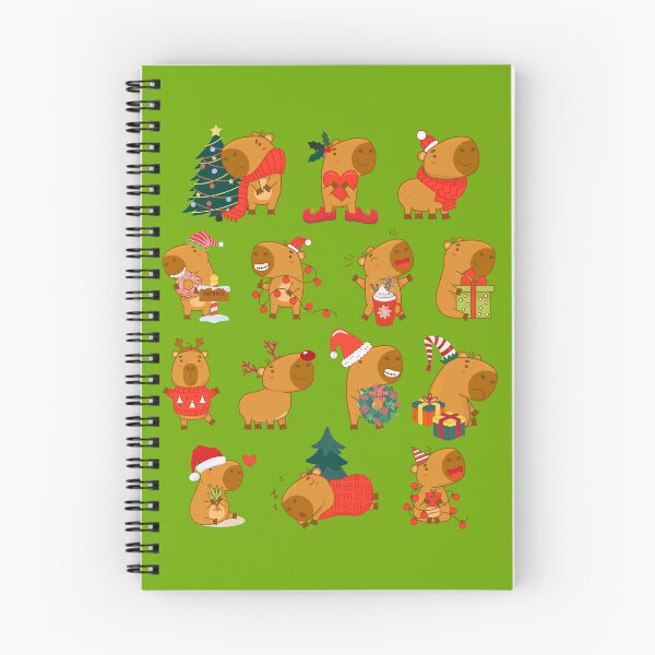 Item preview, Capybara Christmas Time, Happy Christmas designed and sold by GOLDENGARDENART.
