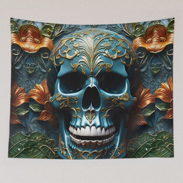 Item preview, Flower skull  designed and sold by Bleudawn7.