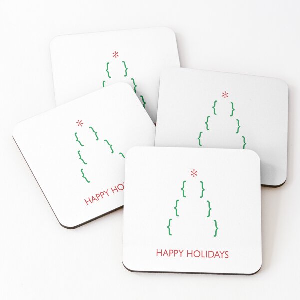 Item preview, ASCII Art Christmas Tree: Happy Holidays designed and sold by charlotte-print.