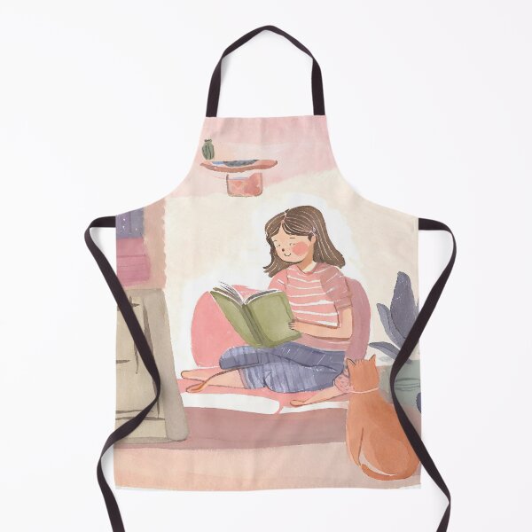 Item preview, Girl Reading With Her Cat In Cozy Room - Bookish Girl Aesthetic designed and sold by Wiss2Arts.