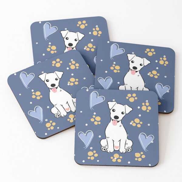 Item preview, Love Smooth Coat White Jack Russell Terrier designed and sold by Lulupainting.