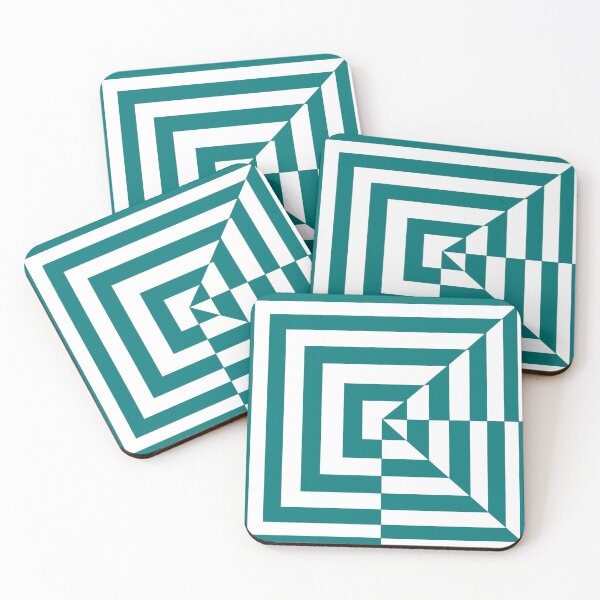 Item preview, Abstract Square Blue-Green Pattern Design by ZeesDesign on Redbubble designed and sold by ZEESDESIGN.
